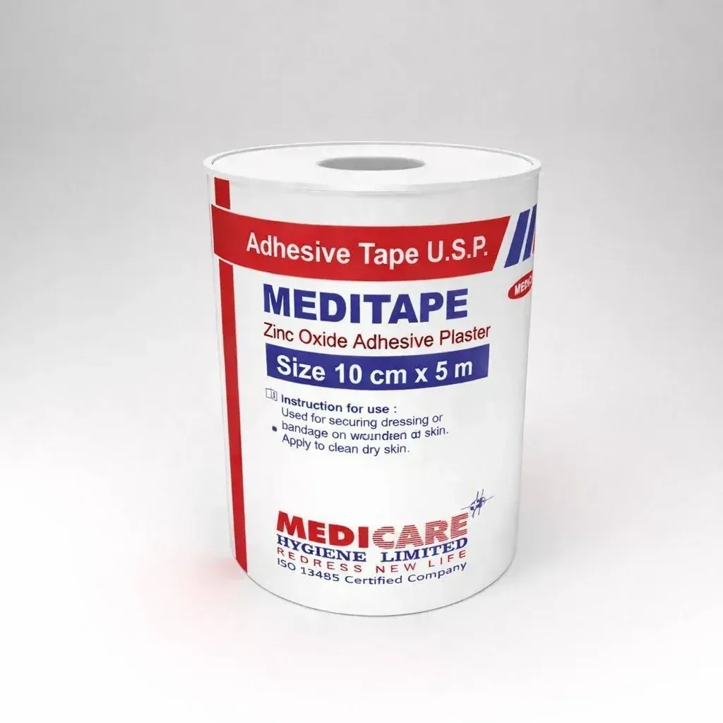 Medica Meditape Zinc Oxide Adhesive Tape 10cm x 5m – Strong Medical Surgical Fixation Tape