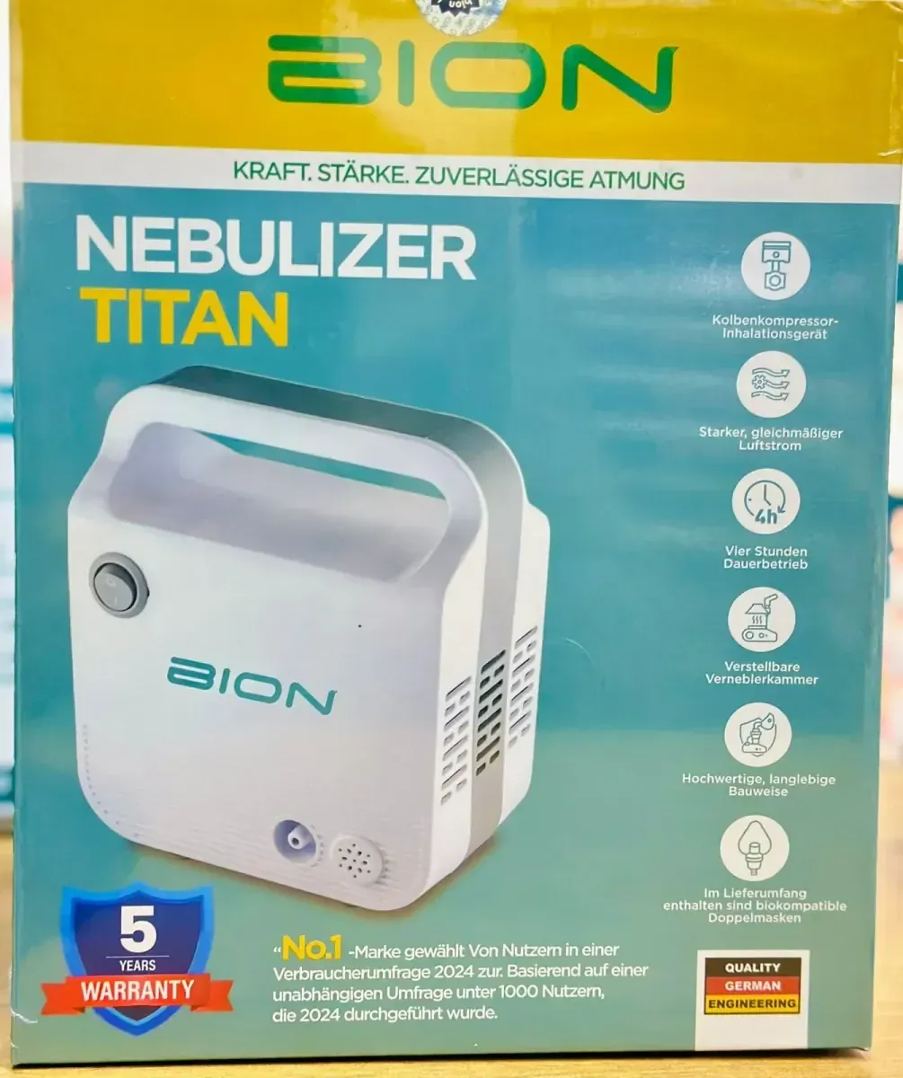 Compressor Nebulizer– Portable Piston Type Respiratory Therapy Machine for Asthma & COPD Treatment