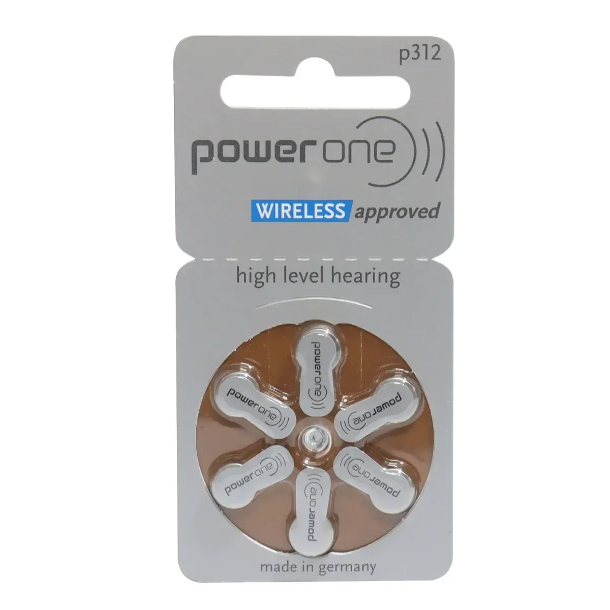 Power One P312 Hearing Aid Batteries | Zinc Air Size 312 Long Life Batteries for BTE Hearing Aids – German Technology