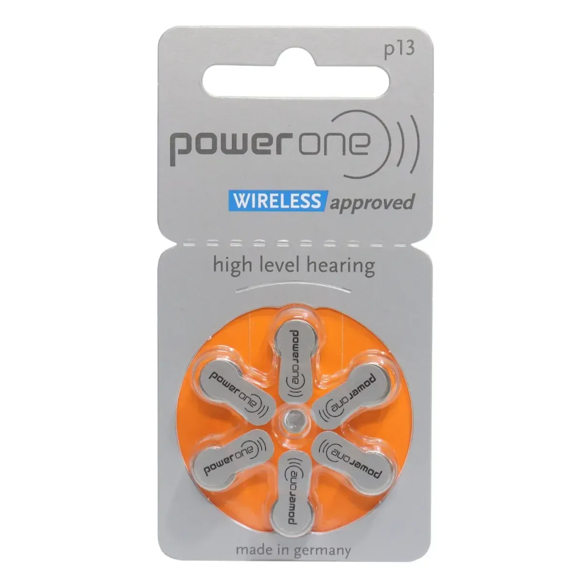 Power One P13 Wireless Hearing Aid Batteries | Zinc Air Size 13 Long Life Batteries for Hearing Aids – German Technology