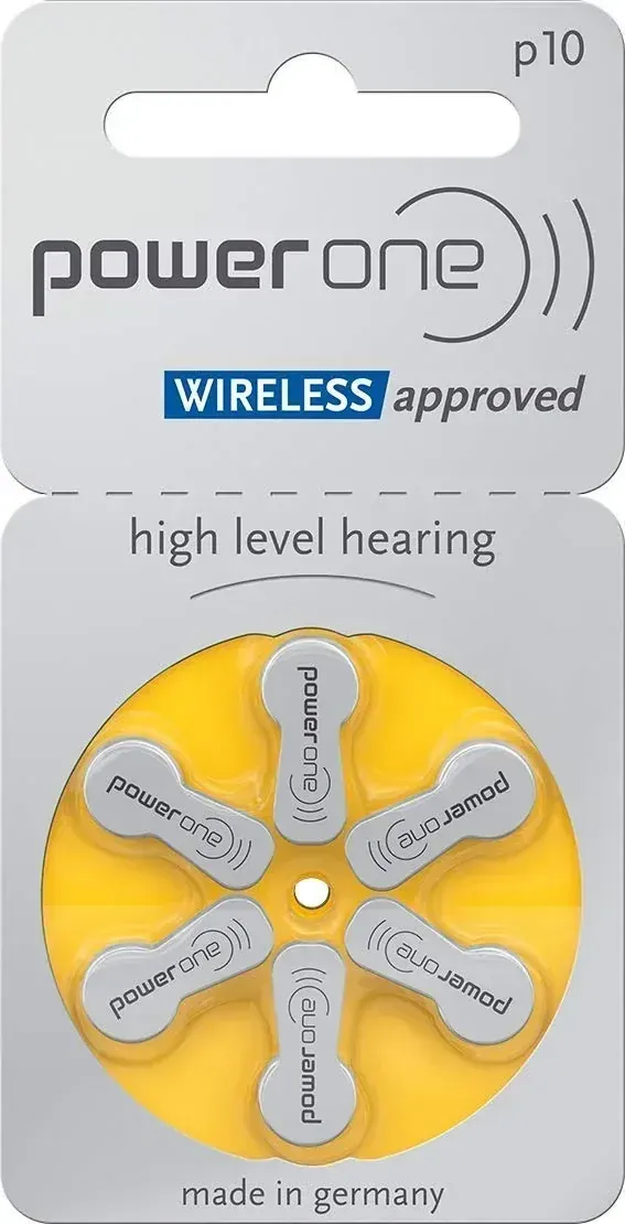 Power One P10 Hearing Aid Batteries | Zinc Air Size 10 Long Life Batteries for Hearing Aids – German Technology