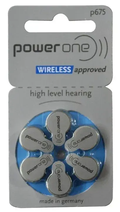 Power One P675 Hearing Aid Batteries | Zinc Air Size 675 Long Life Batteries for Cochlear & BTE Hearing Aids – German Technology