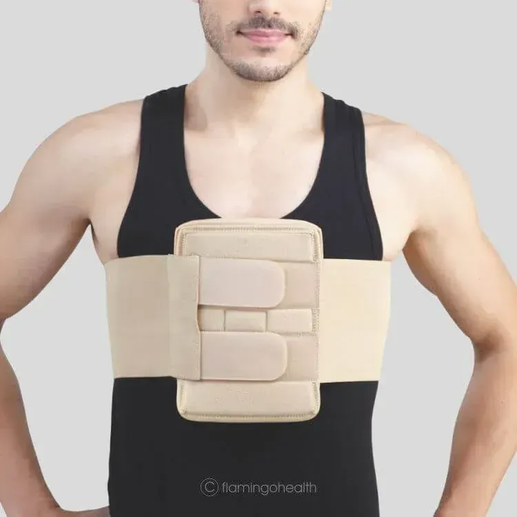 Flamingo Sternal Splint | Chest & Sternum Support Brace for Post-Surgery Recovery, Rib Injury & Fracture Pain Relief