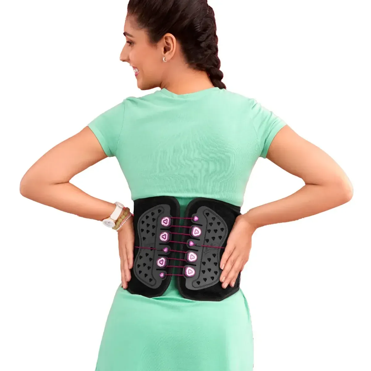 Flamingo Lace Pull Back Belt | Adjustable Lumbar Support Belt for Lower Back Pain Relief & Spine Stabilization