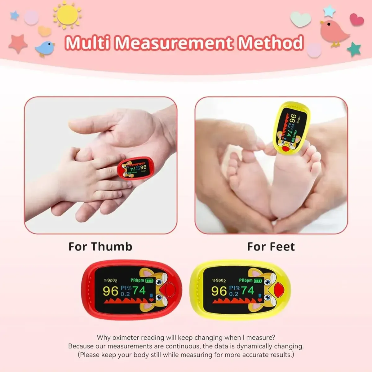 Pediatric Pulse Oximeter – Child Finger SpO₂ & Pulse Monitor