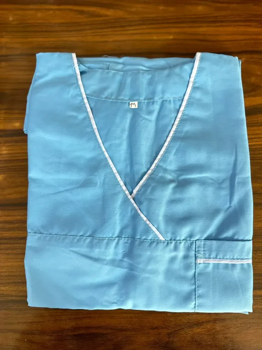 Cotton Medical Scrub Suit for Doctors (V-Neck Design)