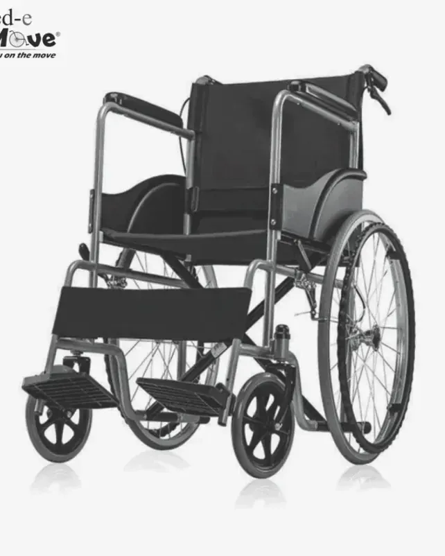 Premium Basic Wheelchair Chrome/Powder Coated Black