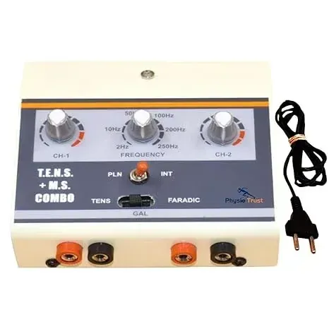 Tens + MS combo Machine Tens Machine 2Ch with Mini Muscle Stimulator | Combo Machine For Physiotherapy electrotherapy Device