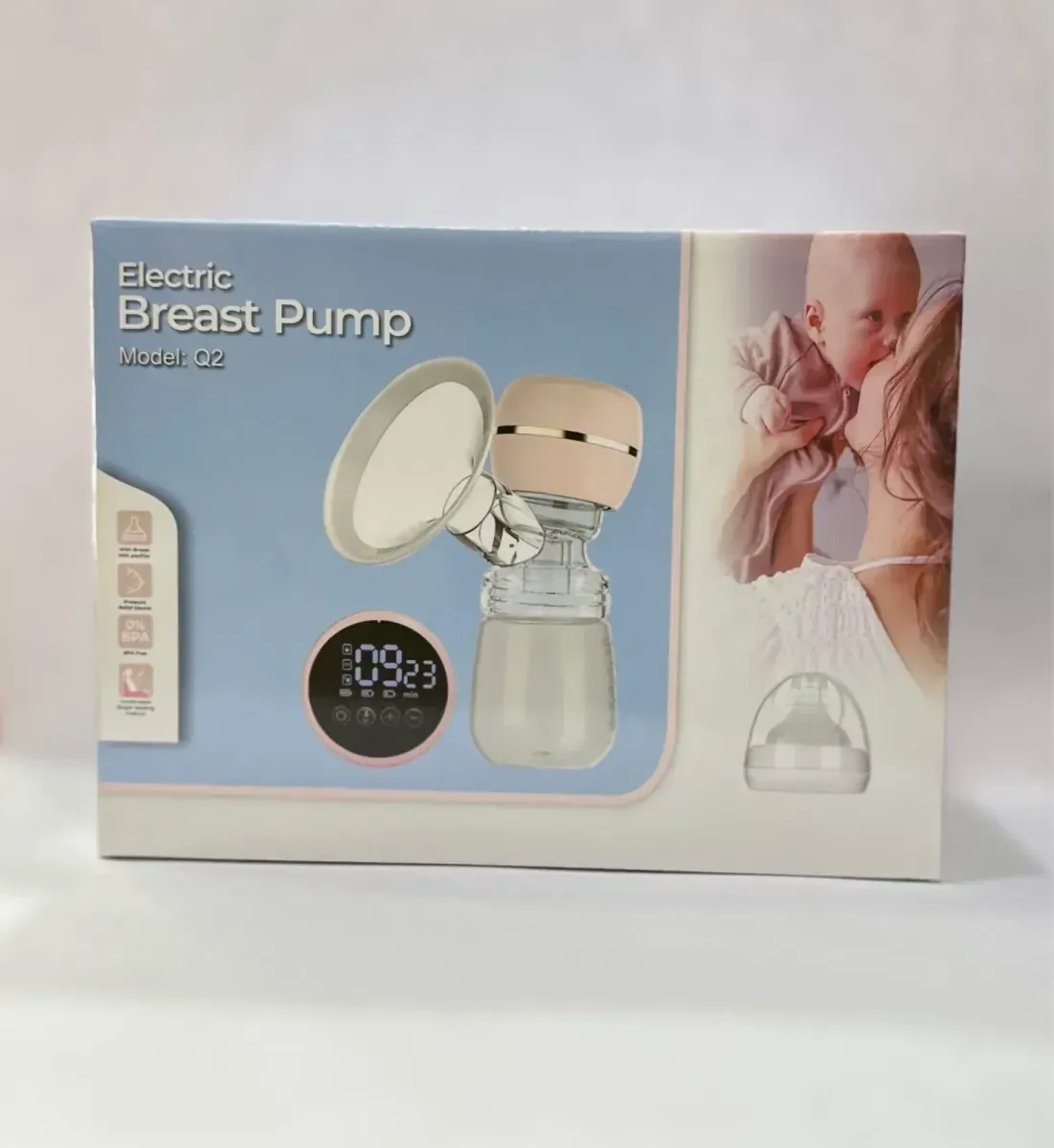 Electric Rechargeable Breast Pump with 4 Modes & 12 Suction Levels