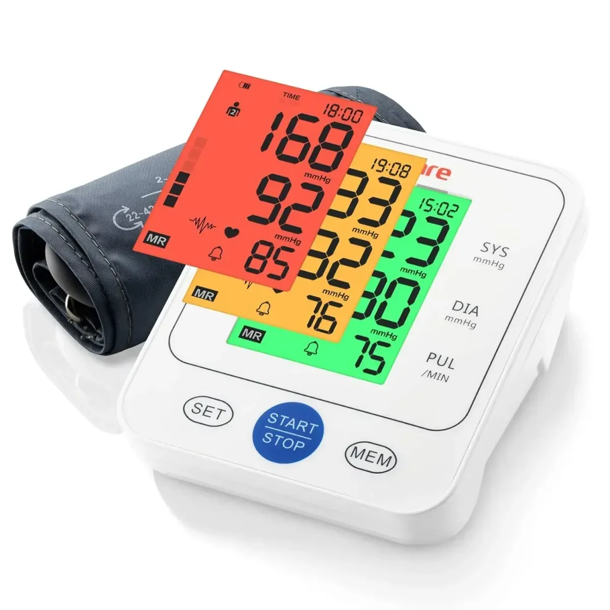 Sinocare Automatic Digital Blood Pressure Monitor for Upper Arm – Accurate BP Machine with Large Display (22-42cm Cuff)