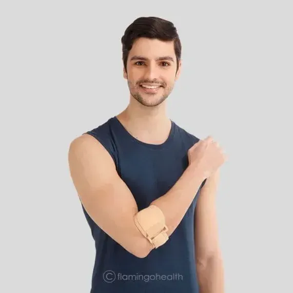 Flamingo Tennis Elbow Support | Adjustable Elbow Strap for Tennis Elbow Pain Relief & Forearm Support