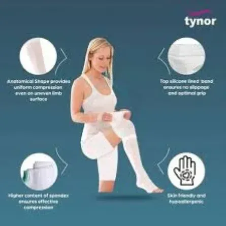 Tynor D.V.T. Stocking (Pair) Thigh High I-69 – Medical Compression Stockings for DVT & Varicose Veins