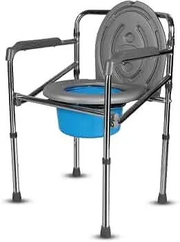 Vissco Comfort -Folding Commode W/O Wheels / With Wheels