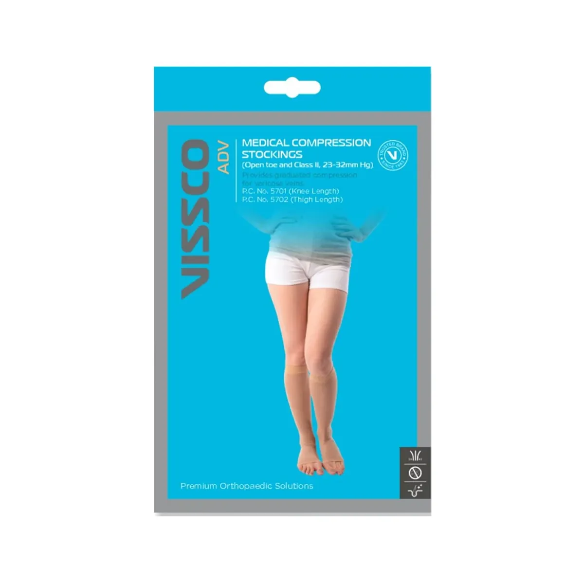 Vissco Class II -Medical Compression Stocking (Knee Length)