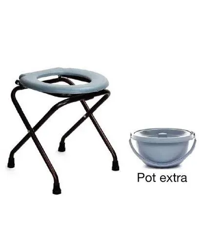 Med-e Move Commode Stool with Lock – Powder Coated Toilet Chair