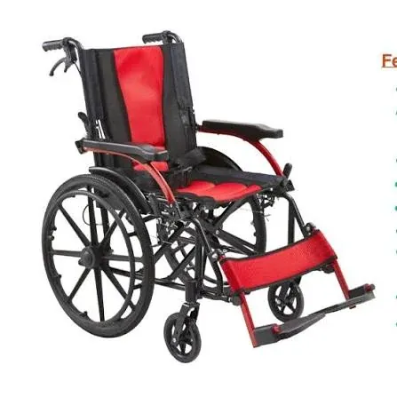 Med-e Move Premium Aluminium Wheelchair – Chrome | Mobility Wheelchair for Disabled Persons