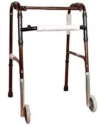 Karma WK-51 Foldable Walker with Wheels Adjustable Aluminum Walking Frame for Elderly & Patients