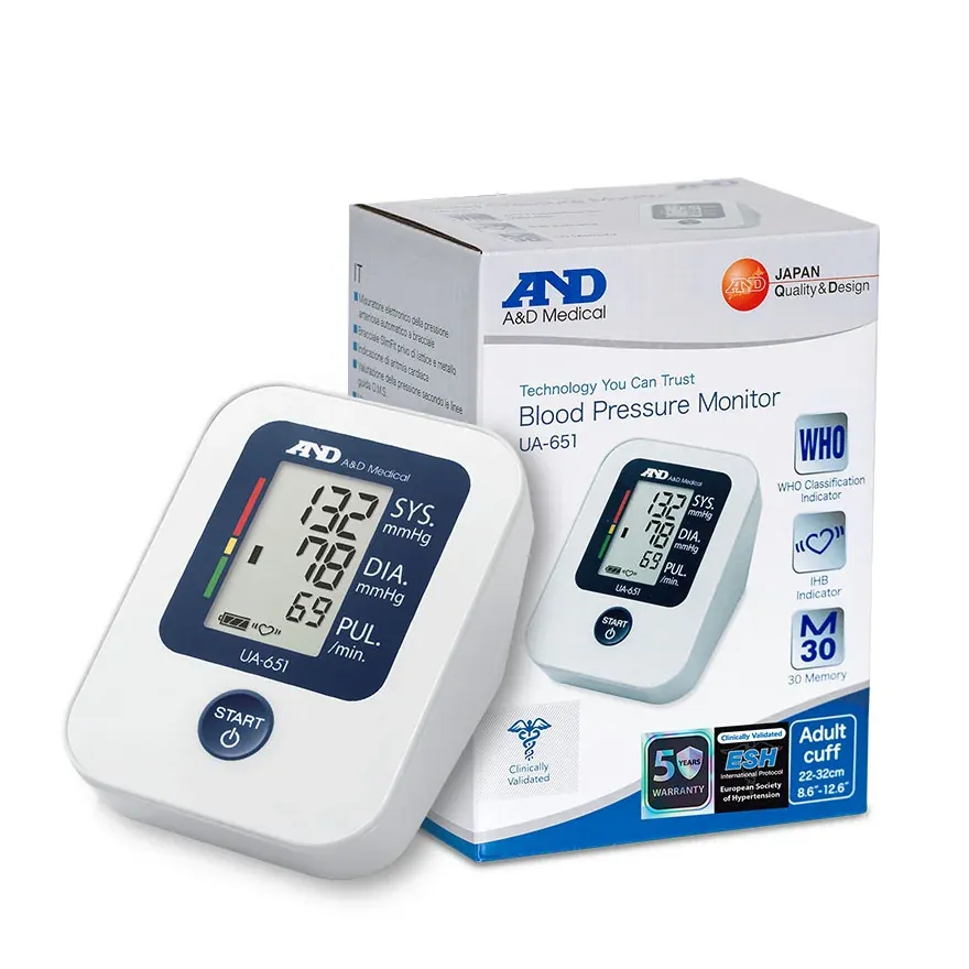 A&D Medical UA-651 Automatic Blood Pressure Monitor – Upper Arm Digital BP Monitor